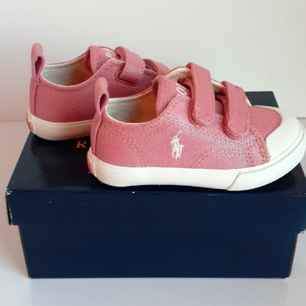 Polo Ralph Lauren Toddler Size 5 Shoes Blush Shimmer Kingsley EZ